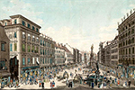 Kupferstich von Carl Schütz, der den Graben um 1781 zeigt